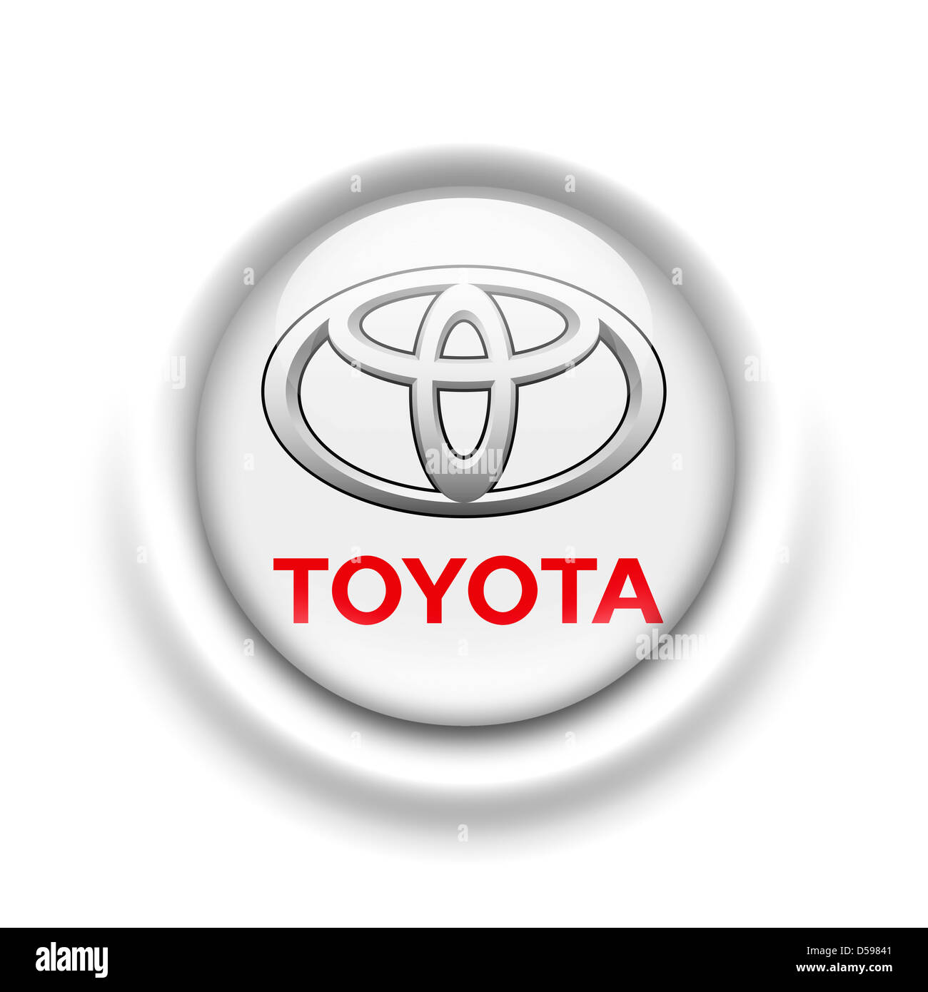 Toyota logo symbol icon flag Stock Photo
