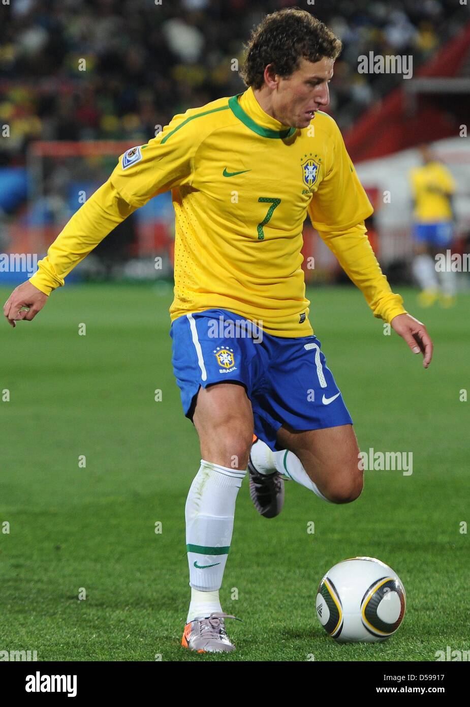 Brazil's Elano during the 2010 FIFA World Cup group G match