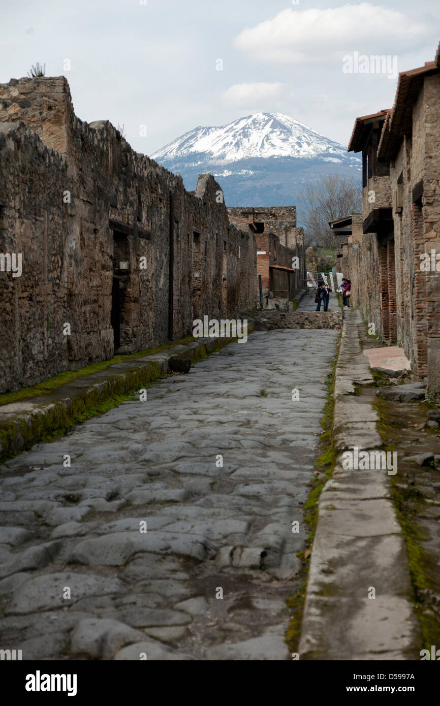 Historic site of Pompeji - Italy Stock Photo
