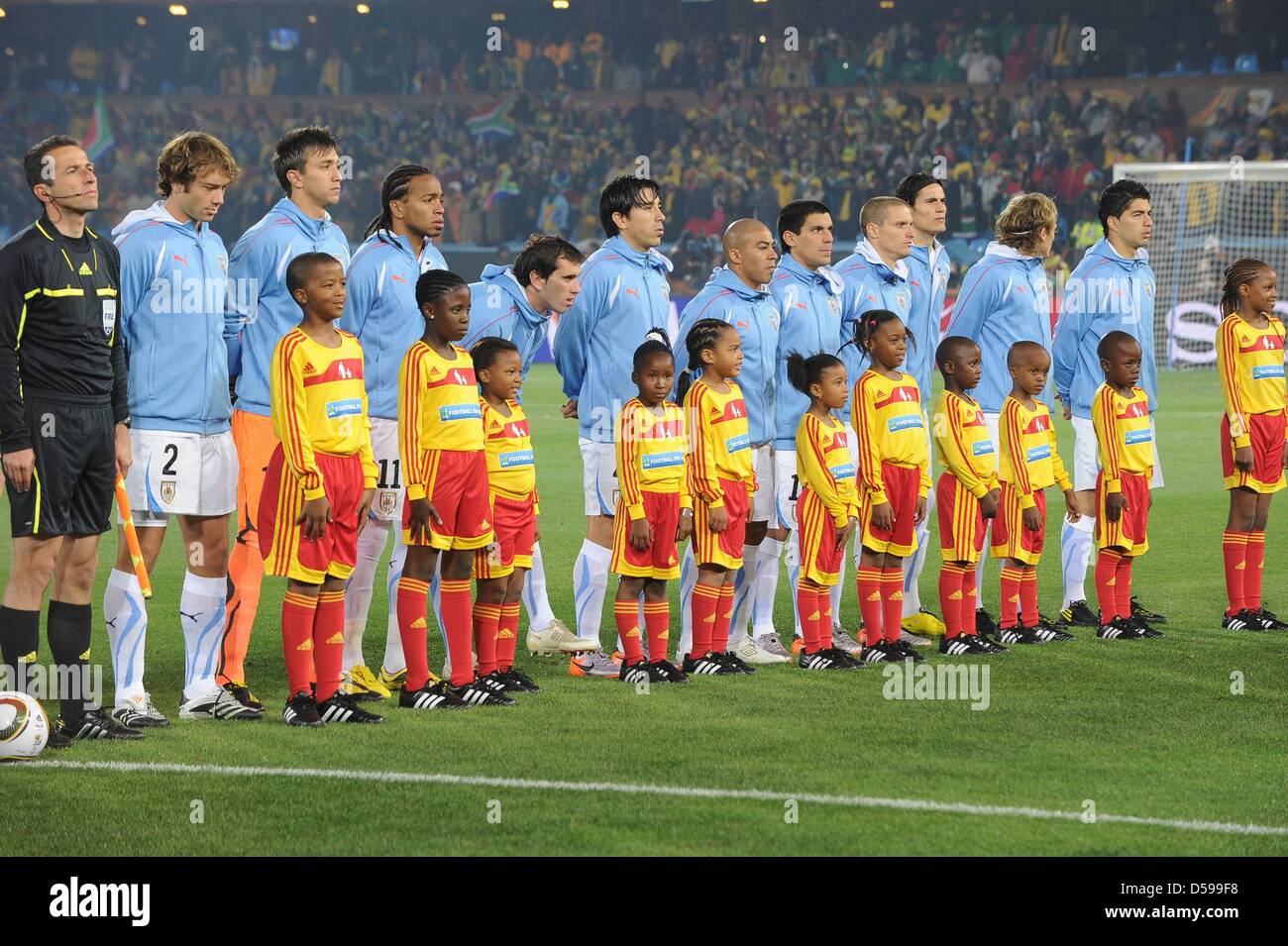 Uruguay S Team Listen To The National Anthem During The 10 Fifa World Cup Group A Match Between South Africa And Uruguay At Loftus Versfeld Stadium In Pretoria South Africa 16 June 10 Uruguay S Team Listen To The National Anthem During The 10 Fifa World Cup Group A Match Between South Africa And Uruguay At Loftus Versfeld Stadium In Pretoria South Africa 16 June 10