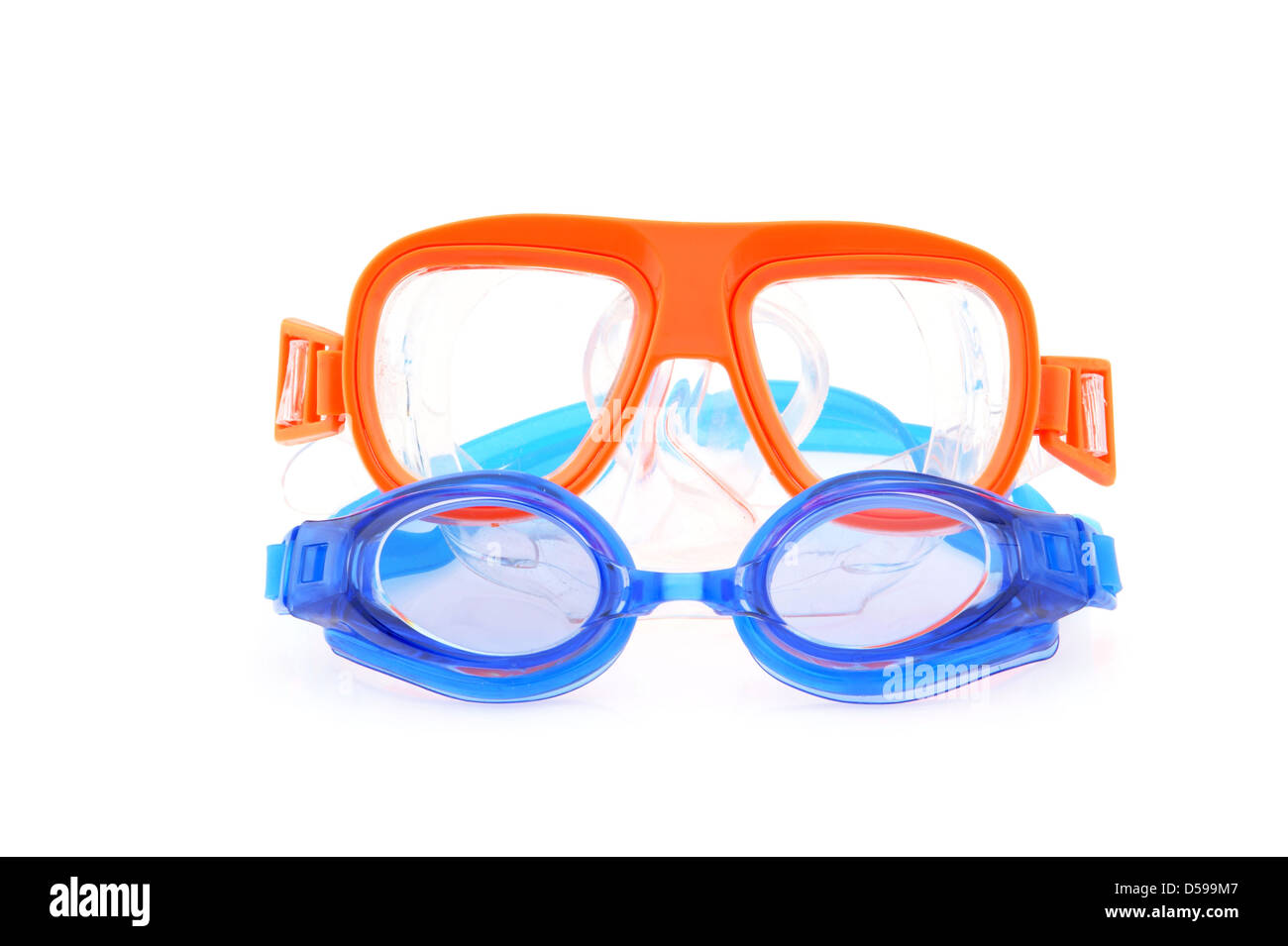 Snorkeling Googles isolated on white Stock Photo