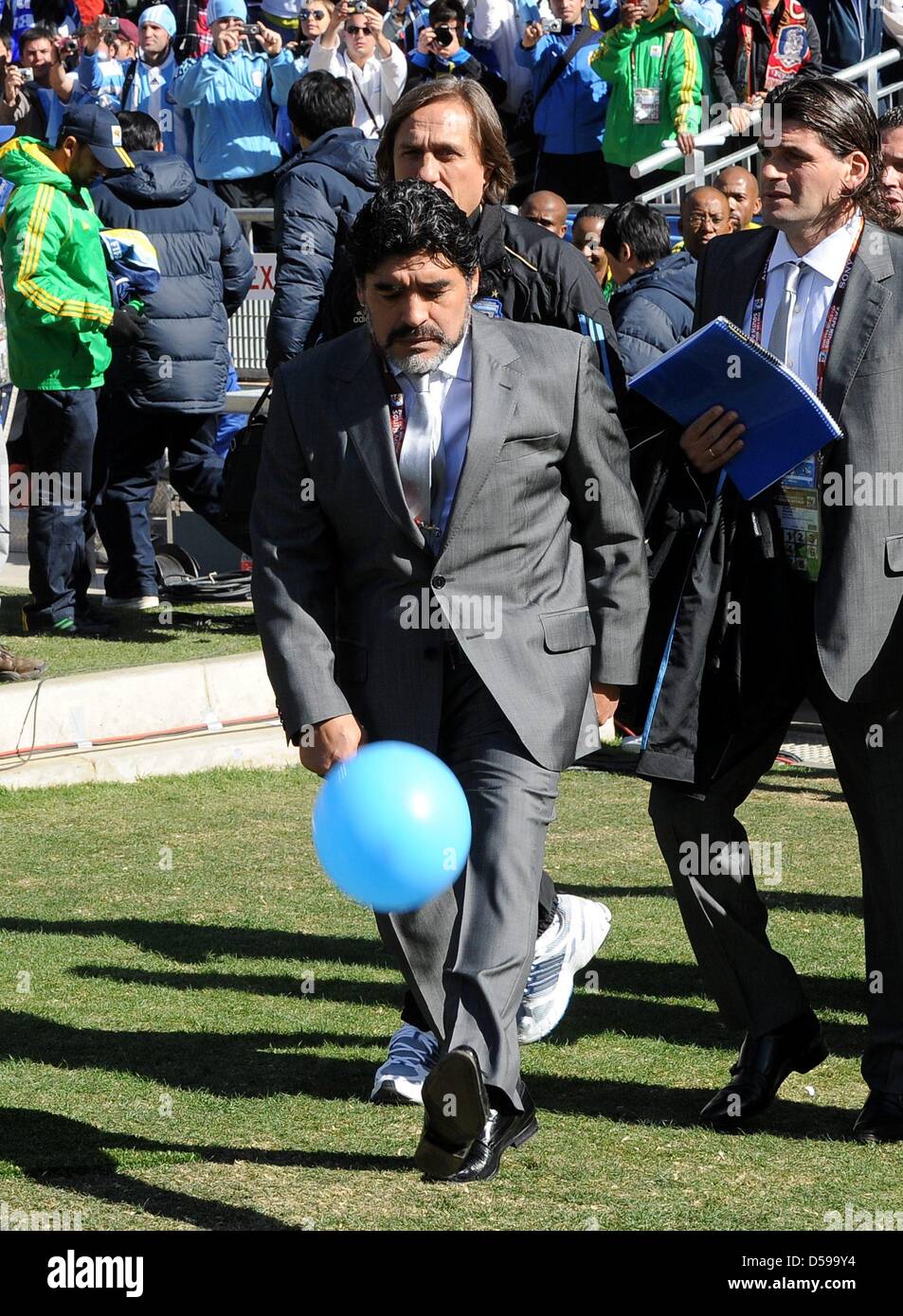 Argentinas coach diego maradona kicks hi-res stock photography and images -  Alamy