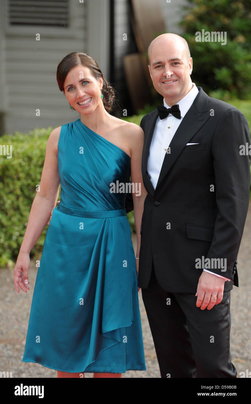 Swedish Prime minister Fredrik Reinfeldt and his wife Filippa arrive for the goverment dinner at the Eric Ericson Hall in Skeppsholmen, one of the islands of Stockholm, on the occasion of the wedding of Crown Princess Victoria of Sweden and Daniel Westling, Stockholm, Sweden, June 18, 2010. The wedding ceremony will take place on June 19, 2010. Photo: Frank May Stock Photo