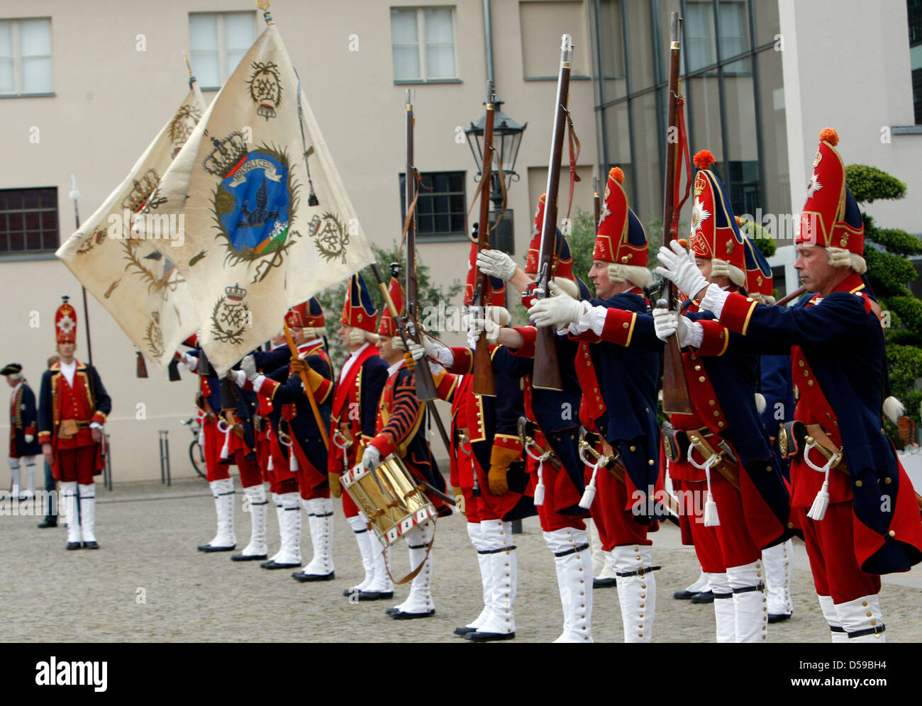 The socalled Potsdam Giants enact a practive in Potsdam, Germany, 19