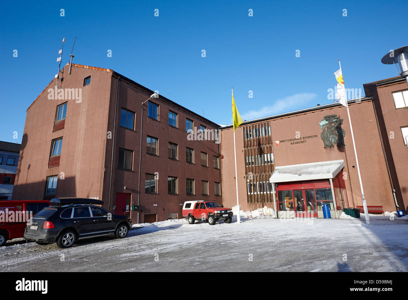 sor-varanger kommune administration building council offices kirkenes finnmark norway europe Stock Photo