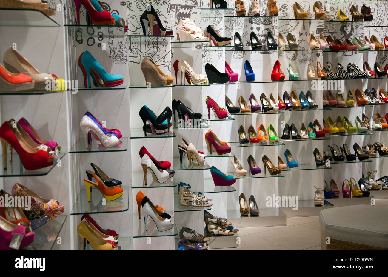 Selection of heels on display at store in Cape Town - South Africa Stock  Photo - Alamy