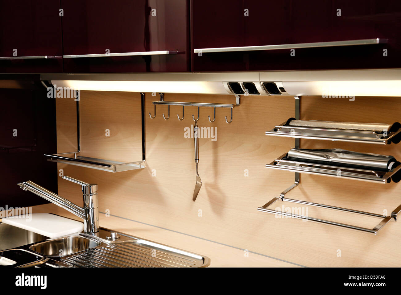 Elegant sink in a modern kitchen Stock Photo - Alamy