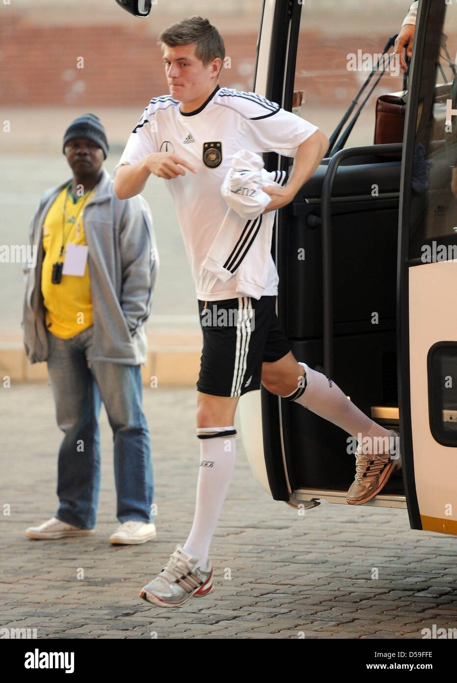 German player Toni Kroos arrives for a training session of the German  national soccer team at