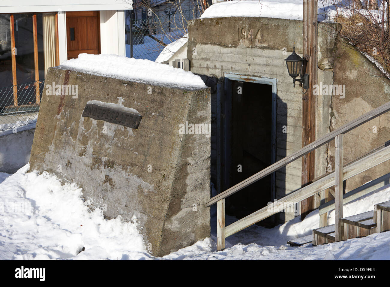 andersgrotta second world war underground bunker and tunnels kirkenes finnmark norway europe Stock Photo