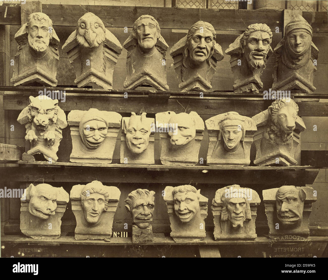 Collection of Grotesques, France Stock Photo