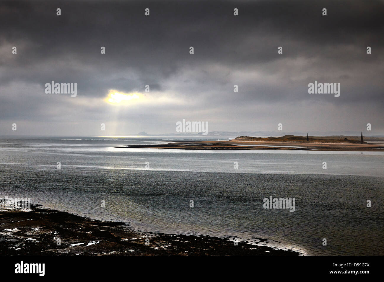 From Holy Island across The Harbour to Guile Point. Northumberland ...