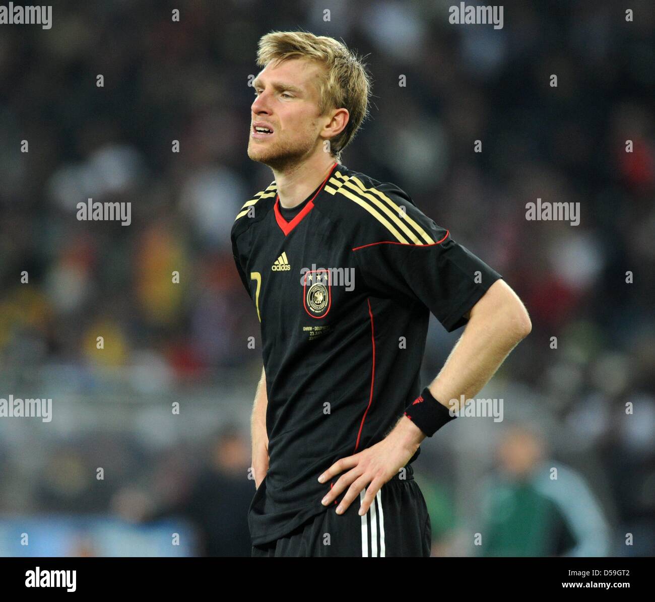 Germany's Per Mertesacker during the 2010 FIFA World Cup group D match