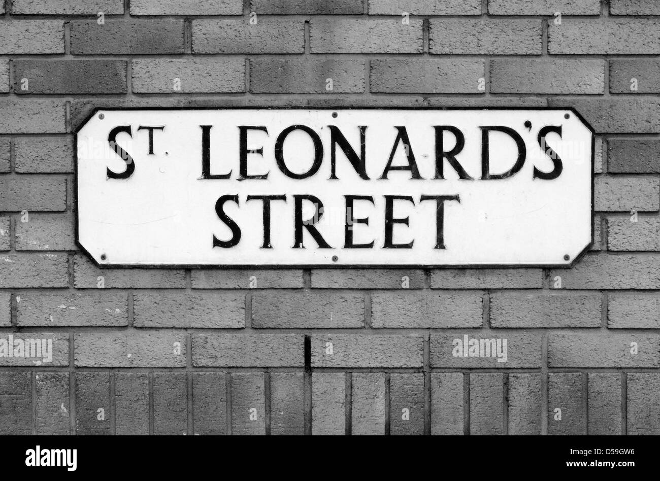 Sign for St Leonard's Street, Edinburgh Stock Photo