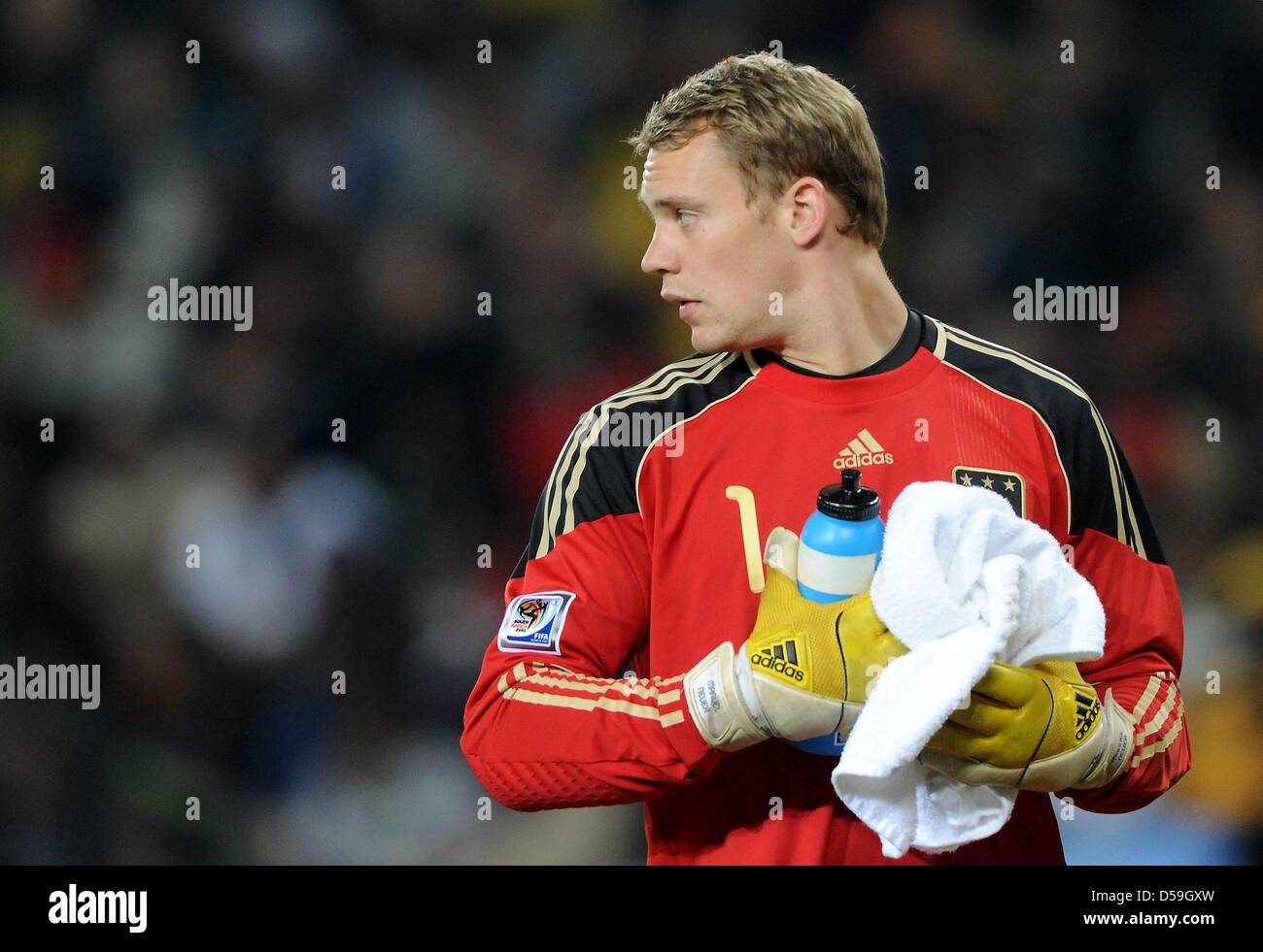 Germany's goalkeeper Manuel Neuer during the 2010 FIFA World Cup group D match between Ghana and Germany at Soccer City, Johannesburg, South Africa 23 June 2010. Photo: Marcus Brandt dpa - Please refer to http://dpaq.de/FIFA-WM2010-TC Stock Photo