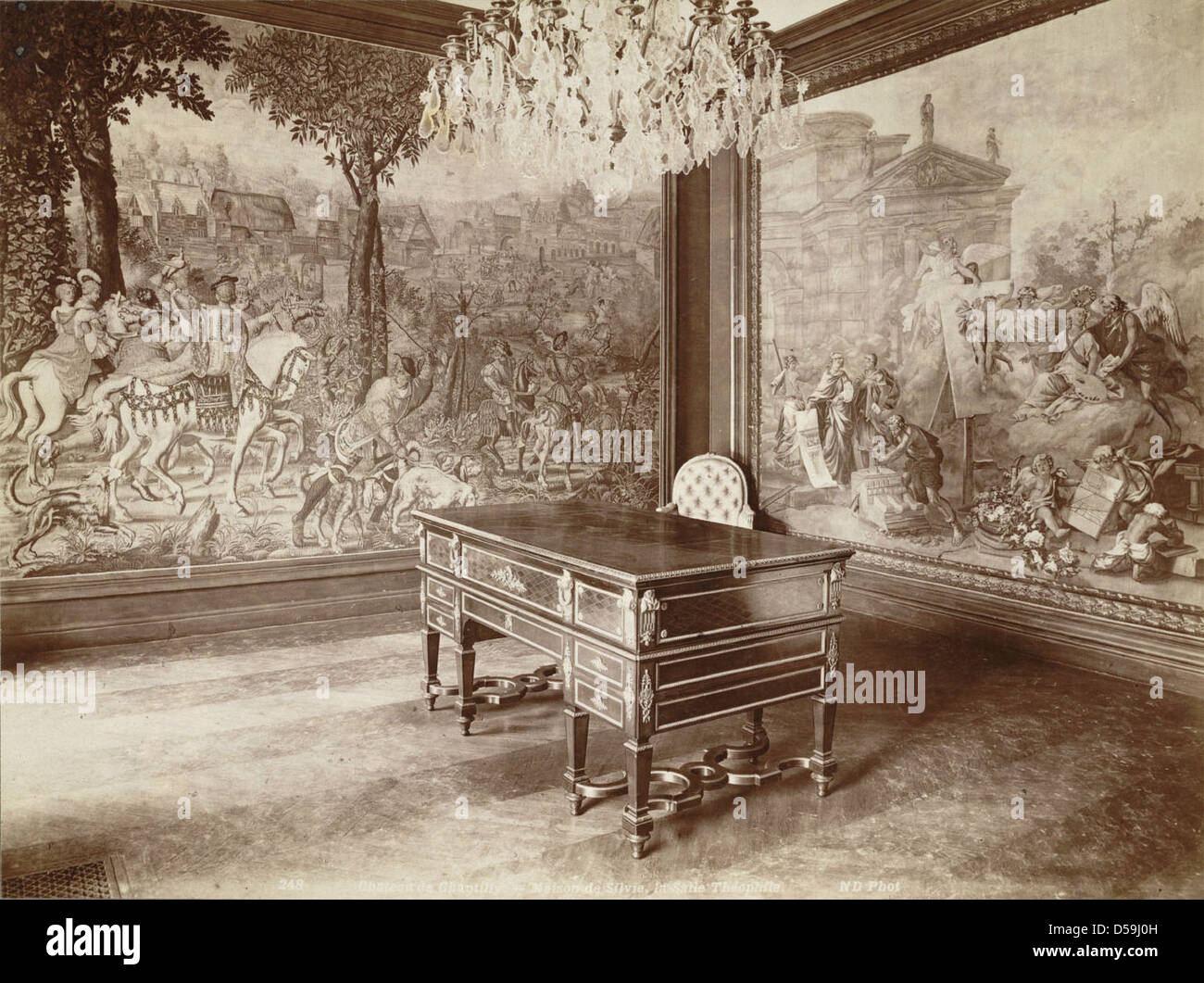 Chantilly, Condé Museum (Château de Chantilly). Gallery Stock Photo