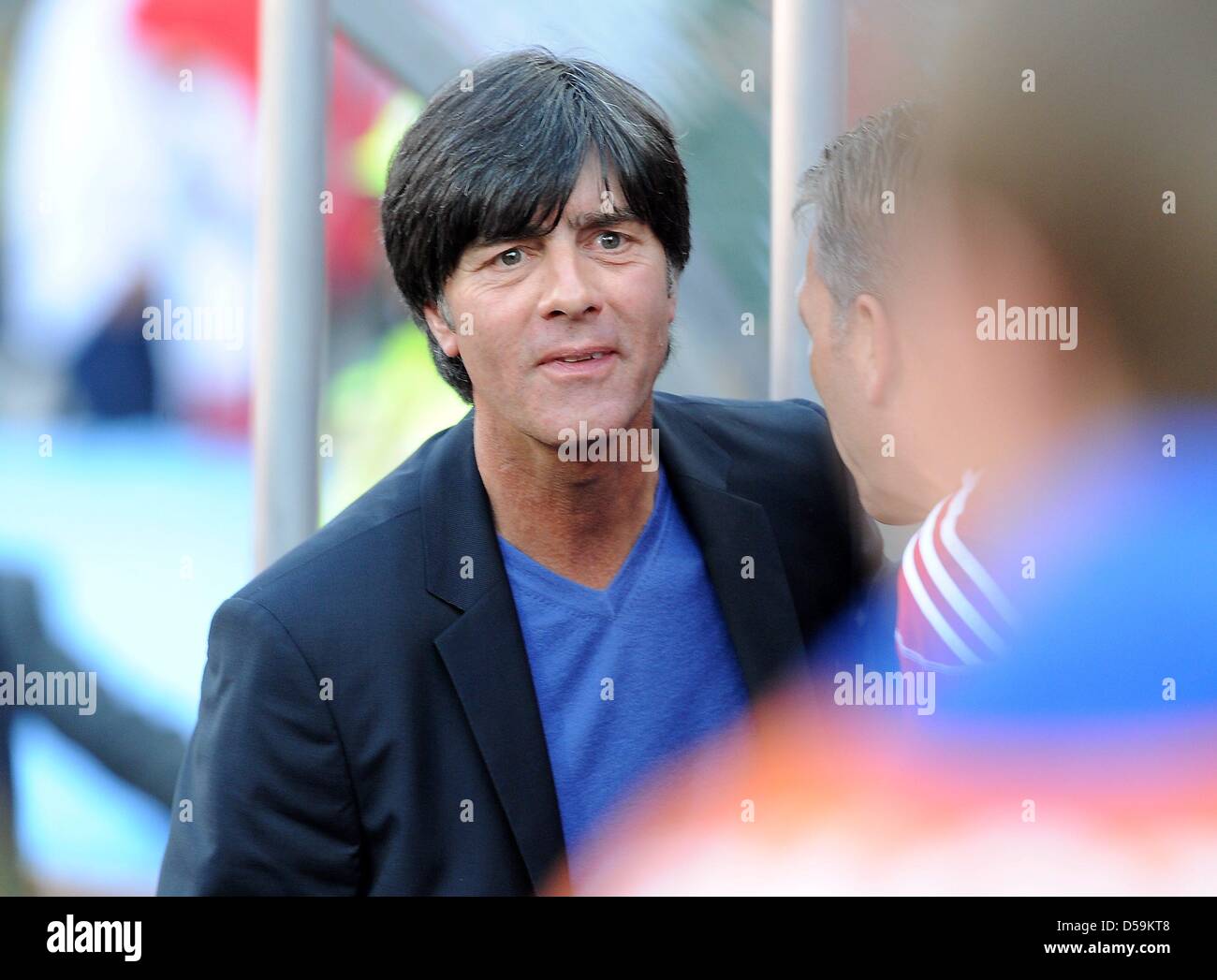 German coach Joachim Loew during the 2010 FIFA World Cup Round of Sixteen match between Germany and England at the Free State Stadium in Bloemfontein, South Africa 27 June 2010. Photo: Marcus Brandt dpa - Please refer to http://dpaq.de/FIFA-WM2010-TC  +++(c) dpa - Bildfunk+++ Stock Photo