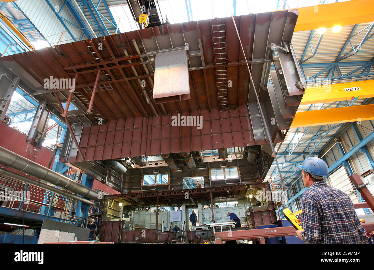 Neptun shipyard celebtrates the laying down of their new ship 'AROSA