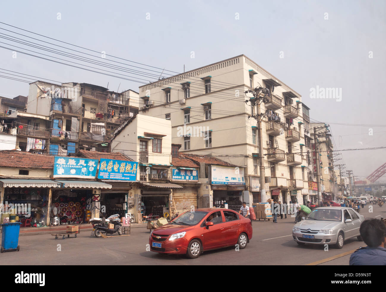 the old buildings in Wuhan city, China Stock Photo