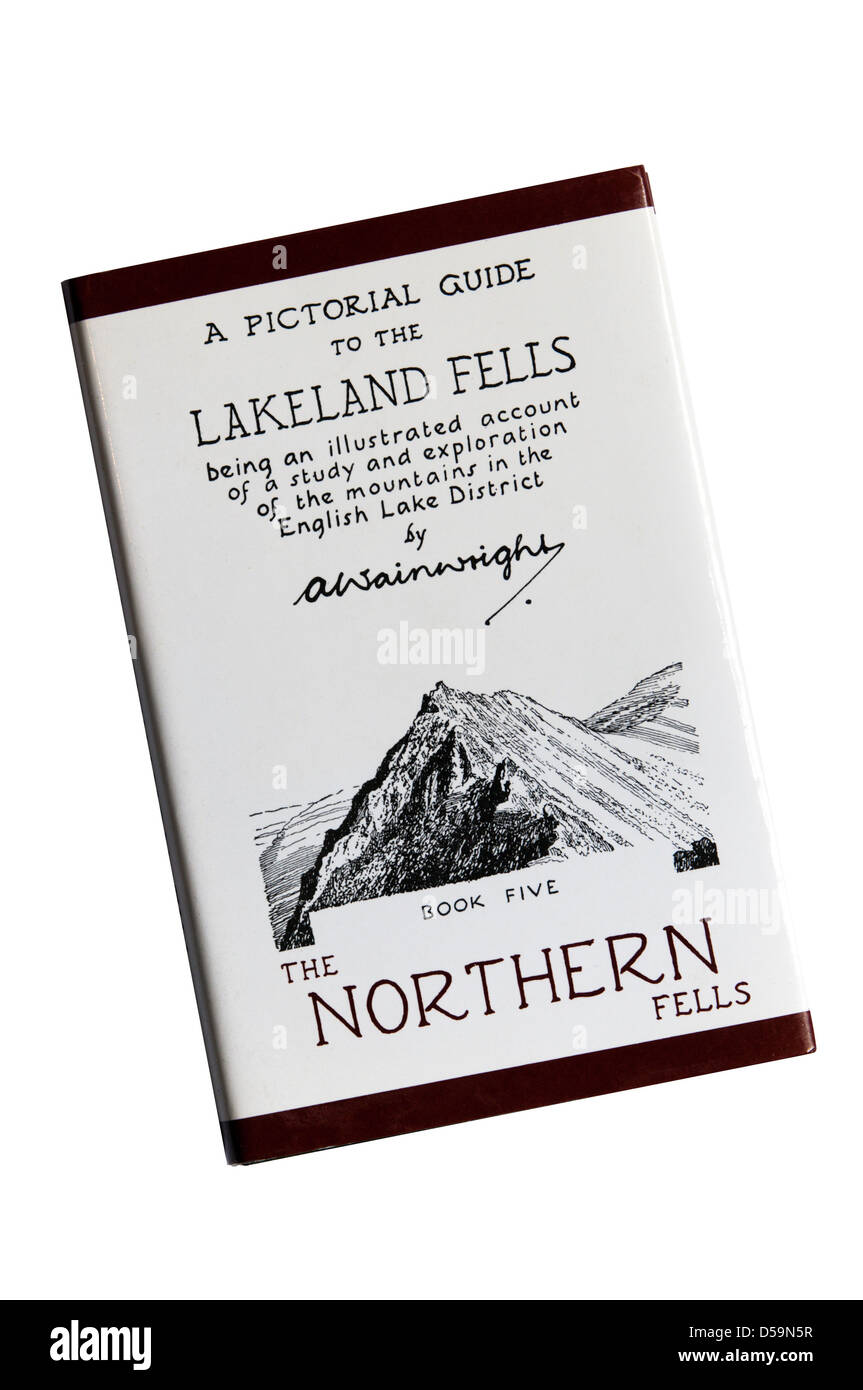 Book Five, The Northern Fells, in the series of A Pictorial Guide to the Lakeland Fells by Arthur Wainwright. Stock Photo