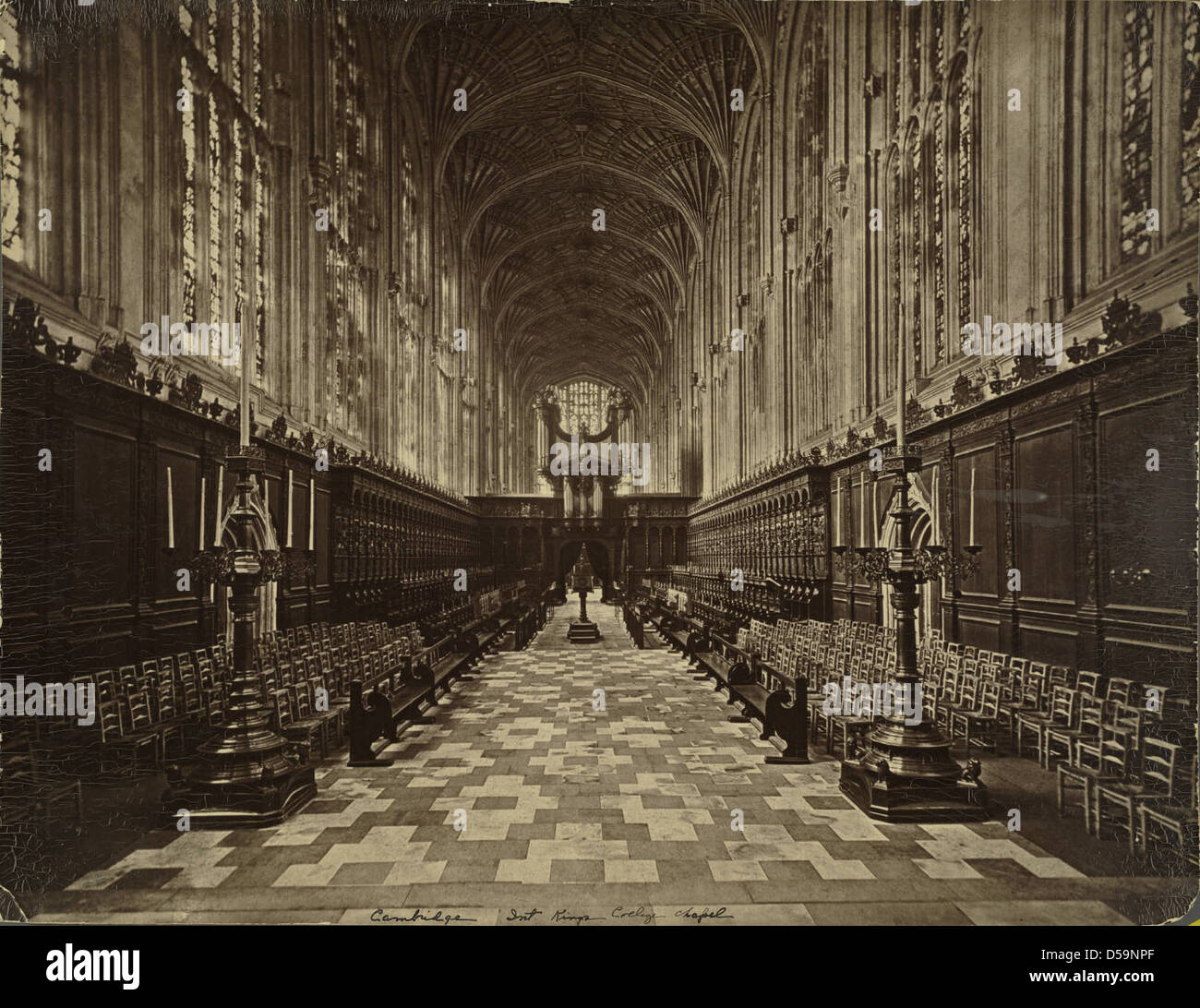 Cambridge. King's College Chapel (Interior Stock Photo - Alamy