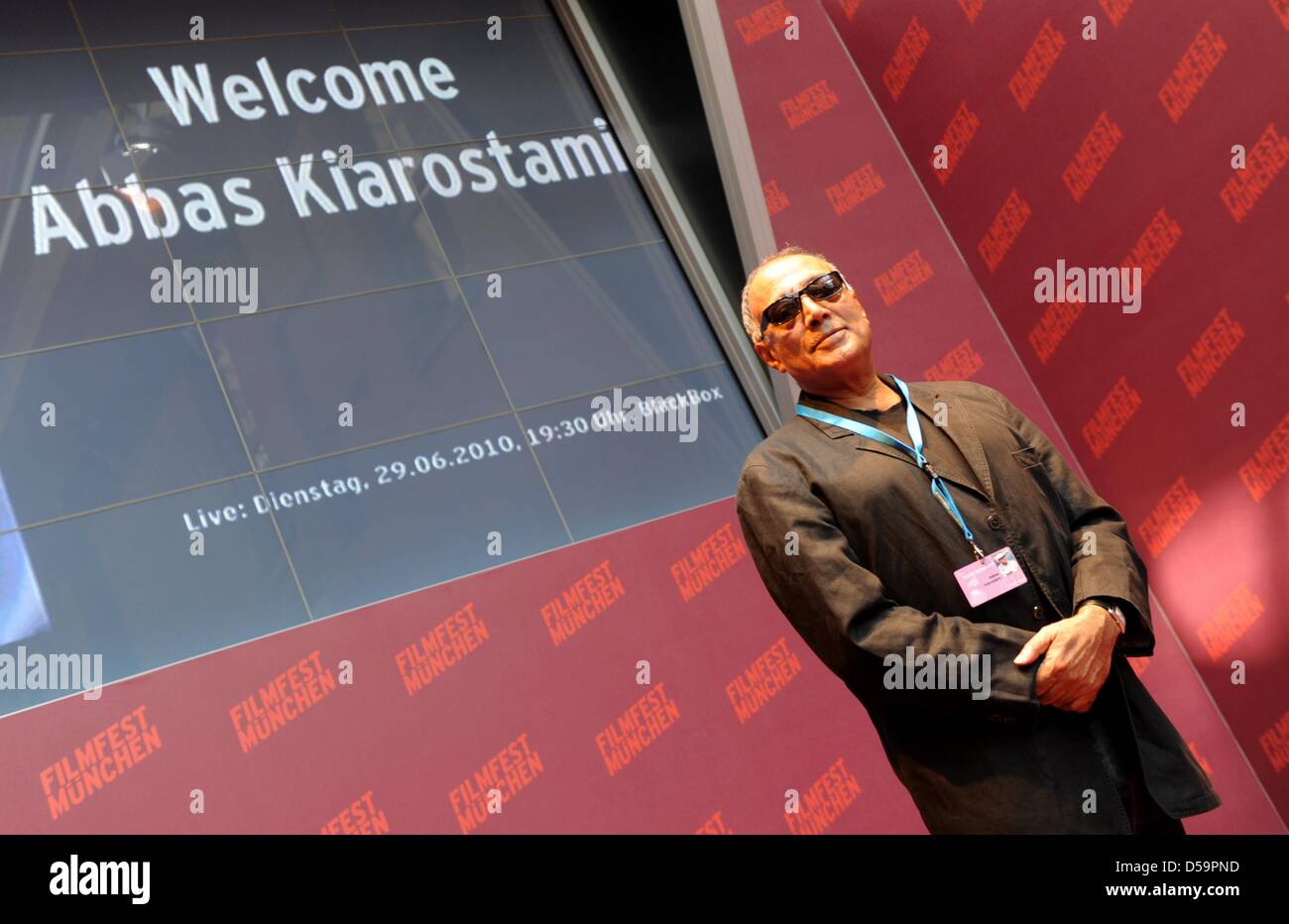 Iranian director Abbas Kiarostami before being awarded the CineMerit Award during the Munich Film Festival in Munich, Germany, 29 June 2010. Since 1997, the award is being given out to outstanding personalities of the International Film Industry. Photo: TOBIAS HASE Stock Photo