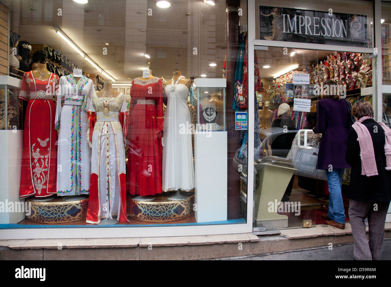 Arab fashion shop in Belleville, Paris, France Stock Photo - Alamy