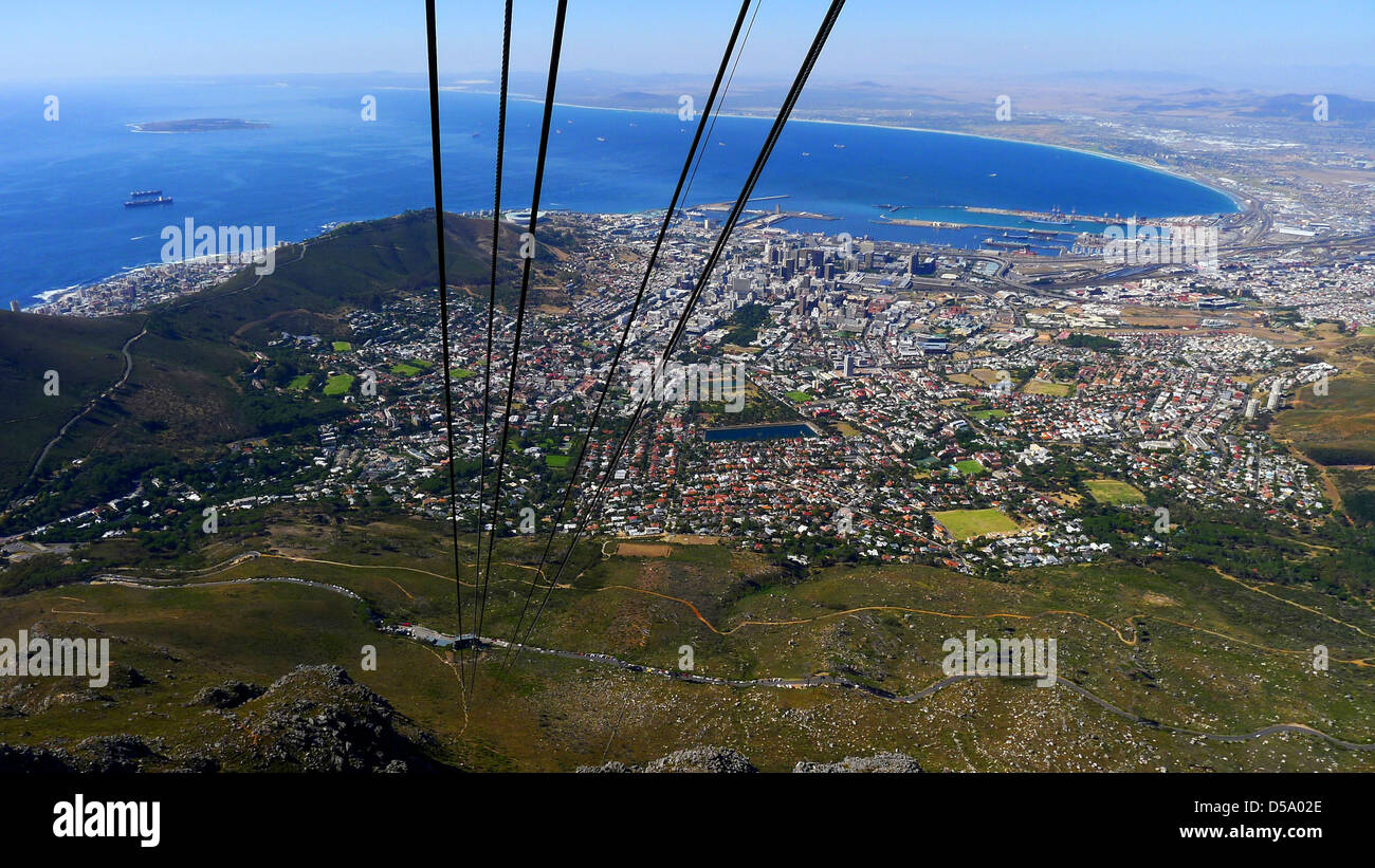 view from table mountain, cape town, south africa Stock Photo
