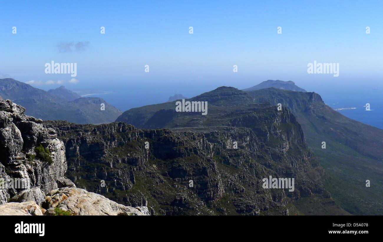 view from table mountain, south africa Stock Photo