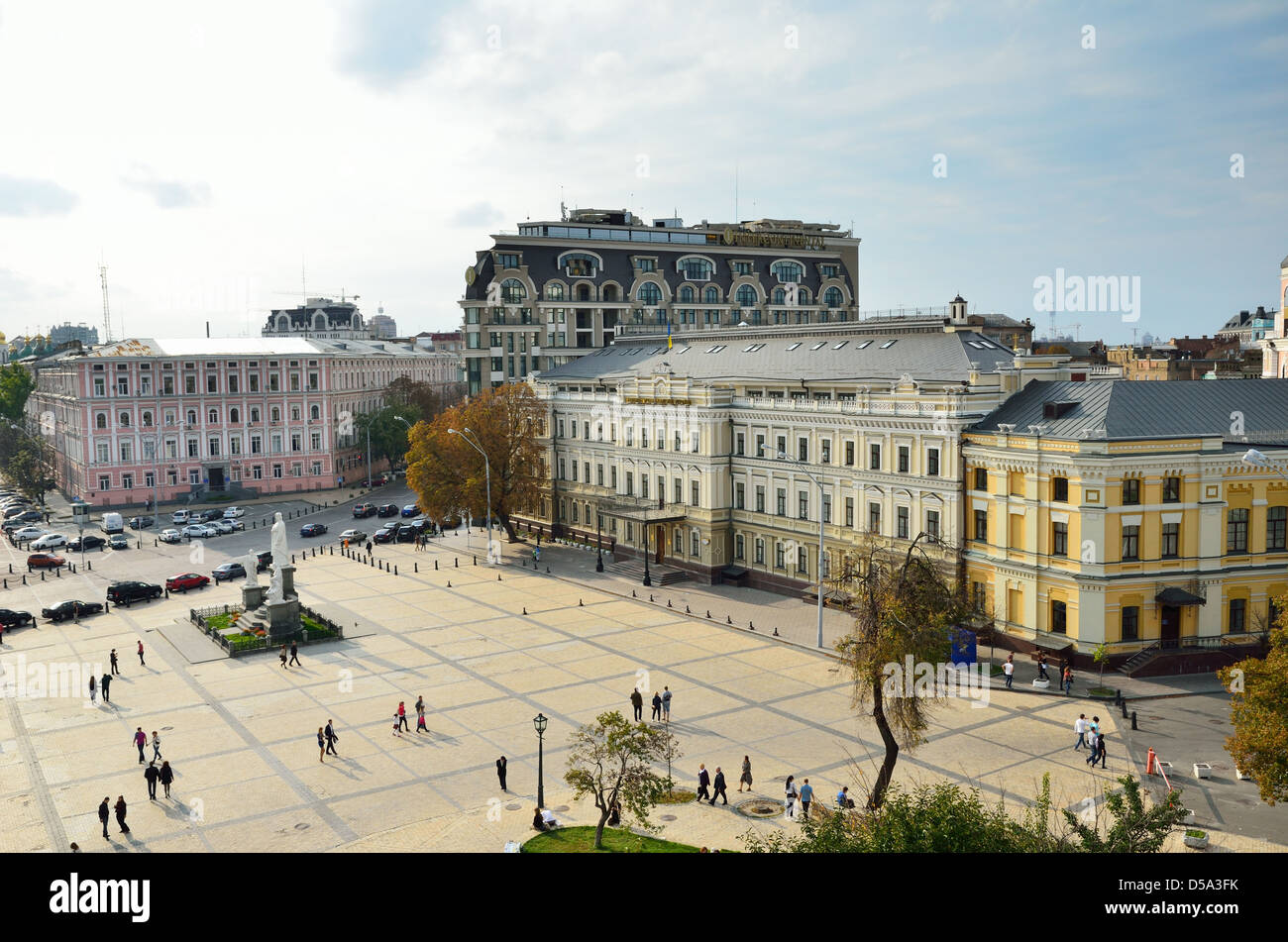 Mikhailovskaya square in Kyiv Stock Photo
