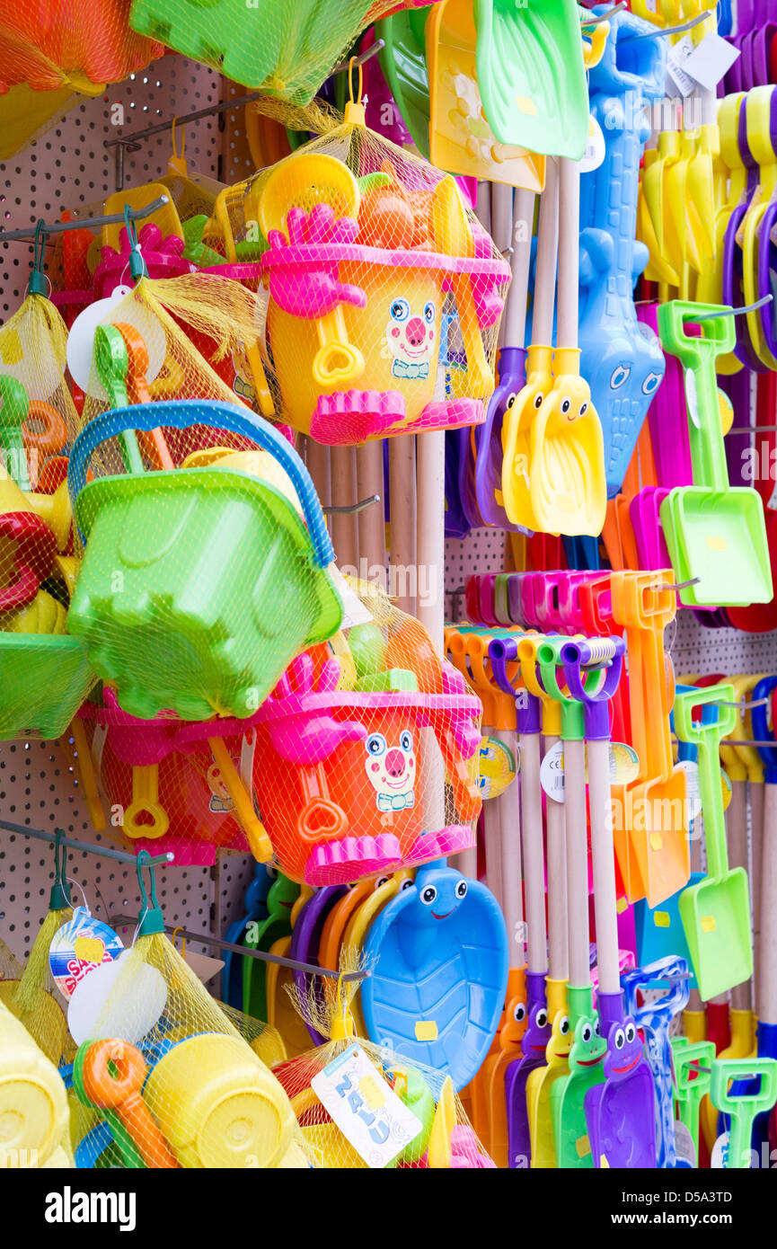 Bucket and Spade beach toys Stock Photo Alamy