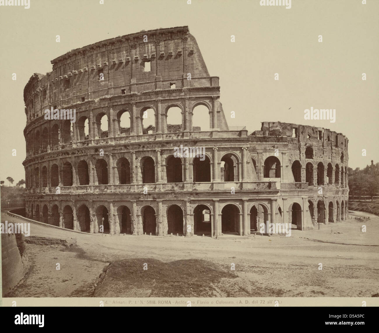 Columsium The Colosseum in Rome, Italy, is shown in this photograph. The ancient ...