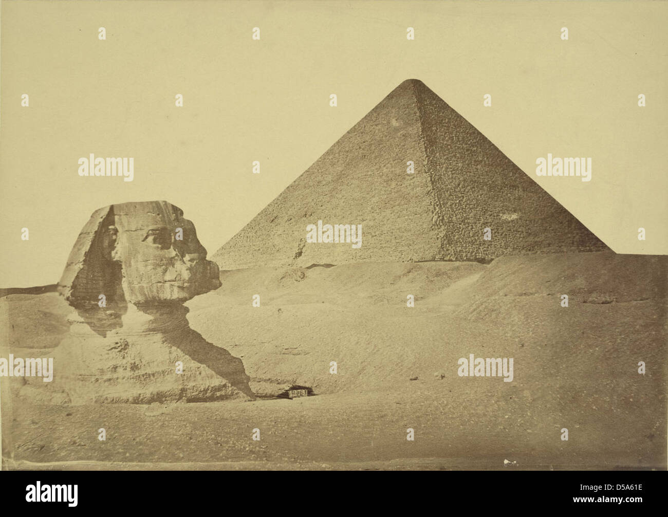 An iconic image of the Pyramid of Khafre and the Great Sphinx at Giza ...