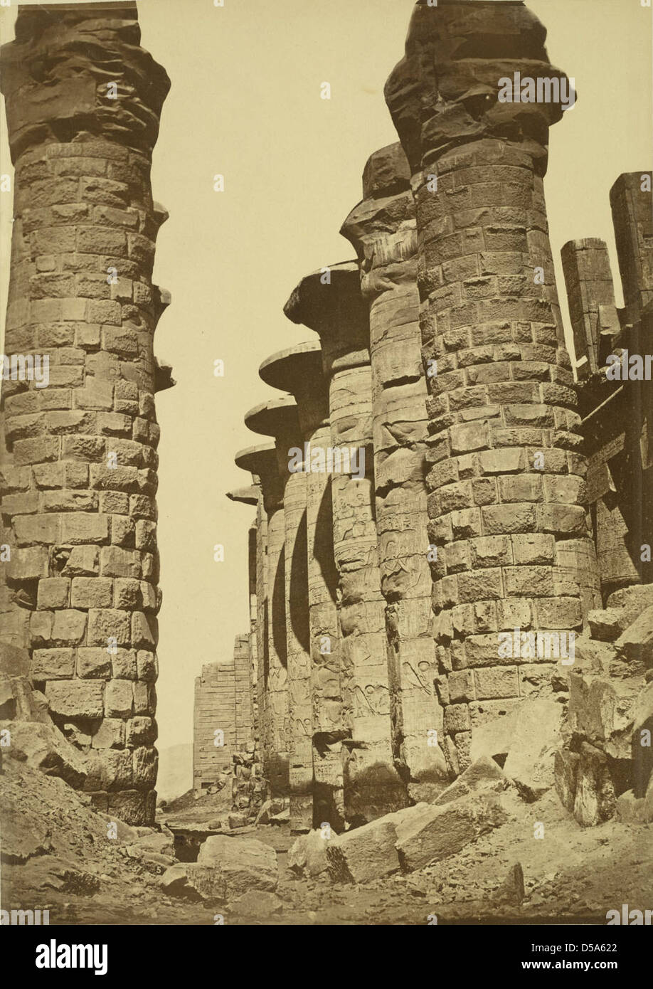Karnak. Temple of Amon, Hypostyle Hall Stock Photo