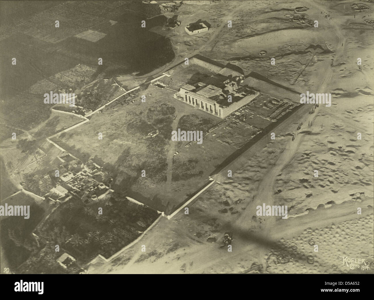 Egyptian Temple Complex Stock Photo