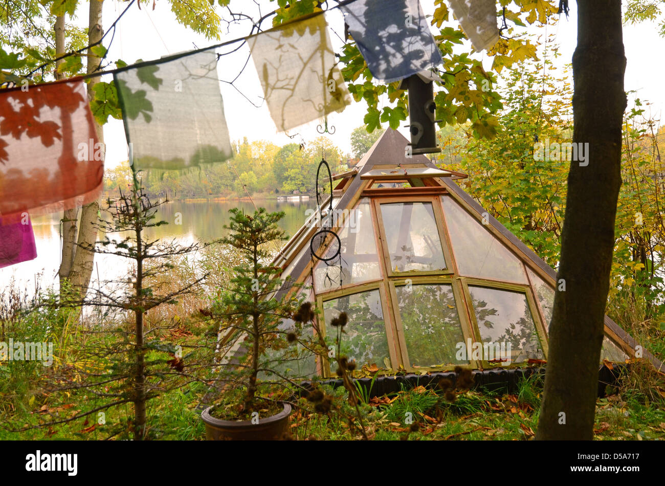 Pyramid greenhouse in Christiania, Denmark Stock Photo Alamy