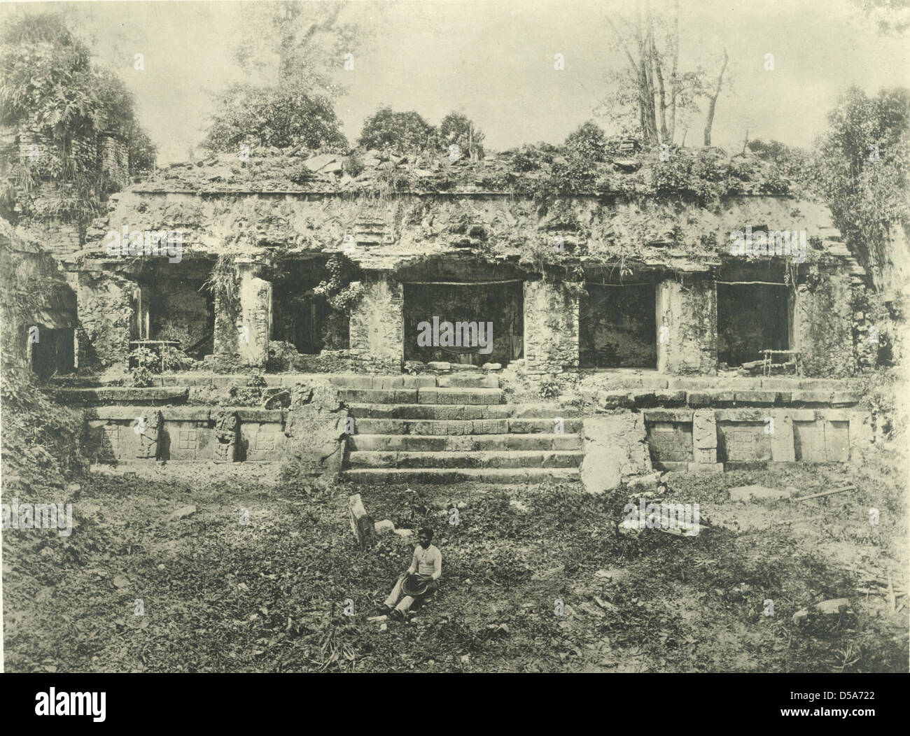 Palace, Palenque Stock Photo