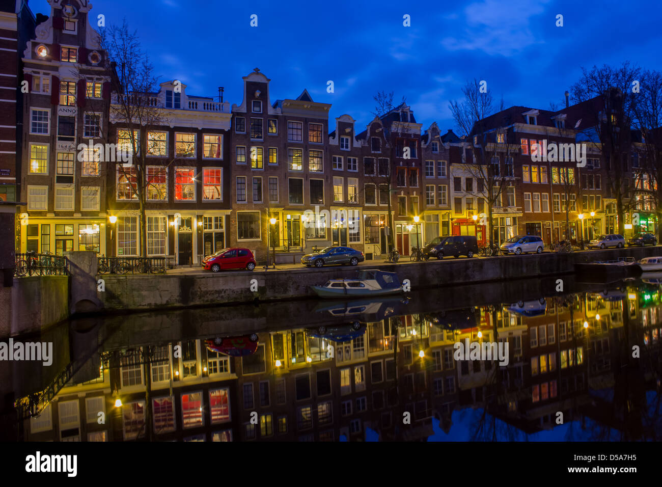 Amsterdam Grachten at the evening Stock Photo - Alamy
