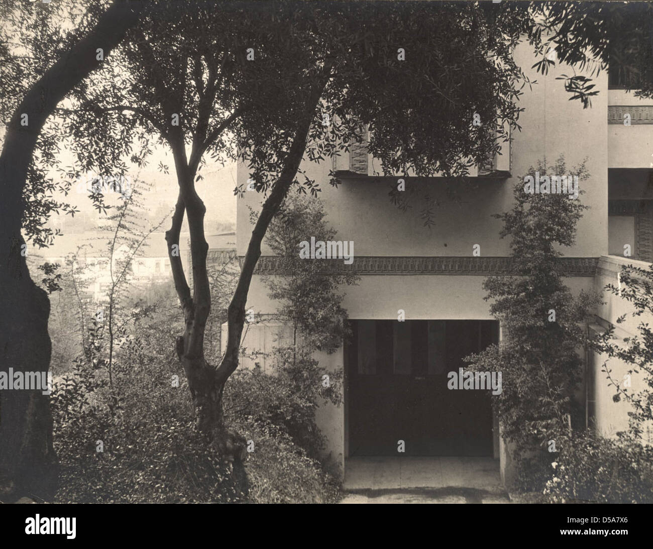 Untitled (East elevation detail, Barnsdall Studio Residence A) Stock Photo