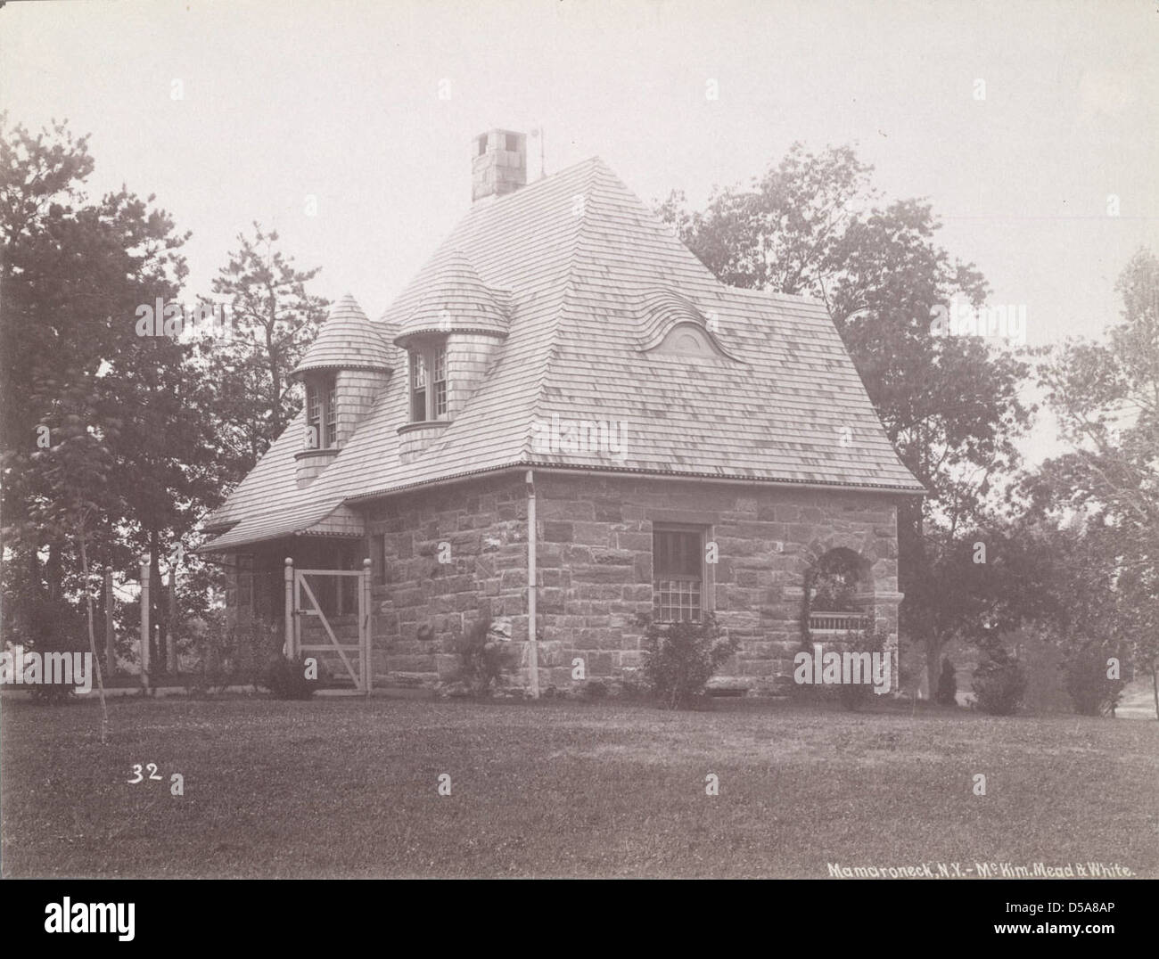 Gatehouse, Osborn Residence, Mamaroneck, New York Stock Photo