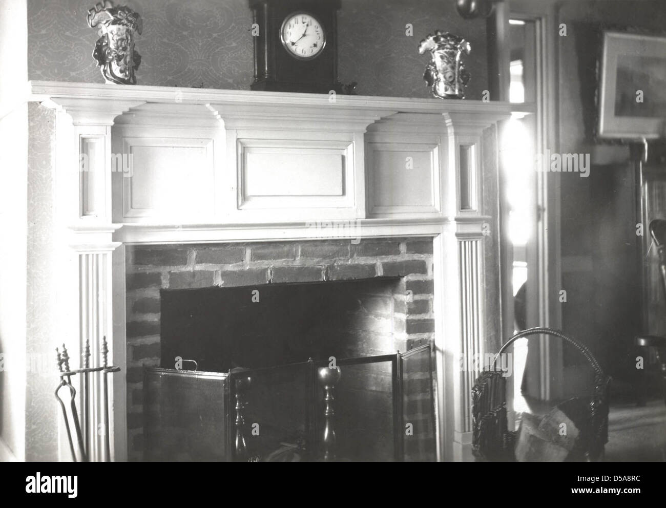 Farmhouse, Fireplace from Brigham Young's Residence at Hayden Stock Photo
