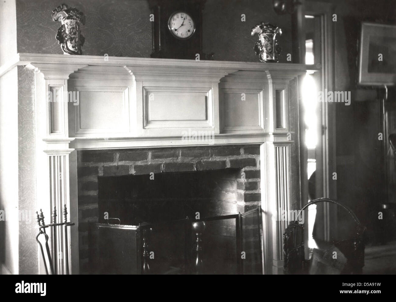 Farmhouse, Fireplace from Brigham Young's Residence at Hayden Stock Photo