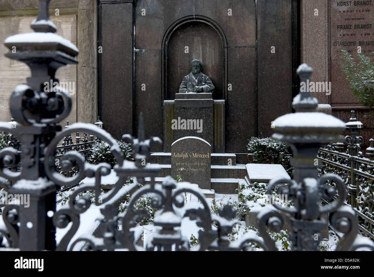 Berlin, Germany, grave of the artist Adolph von Menzel Stock Photo