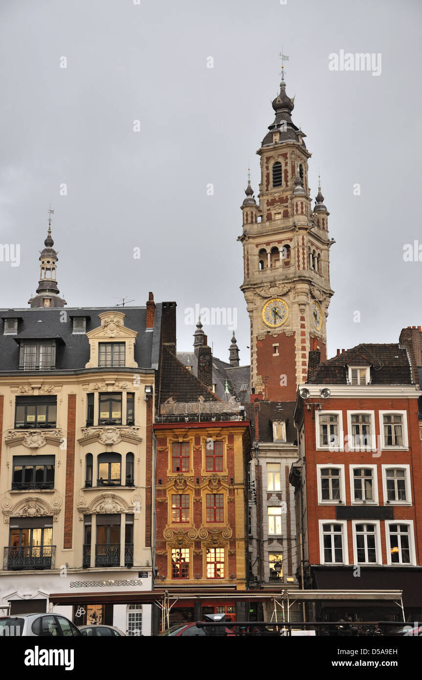 Historical Buildings in the city of Lille. In the nord of France. Lille was cultural capital of 