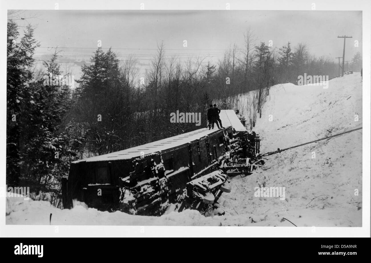 Passenger Train WreckTwo People Stock Photo Alamy