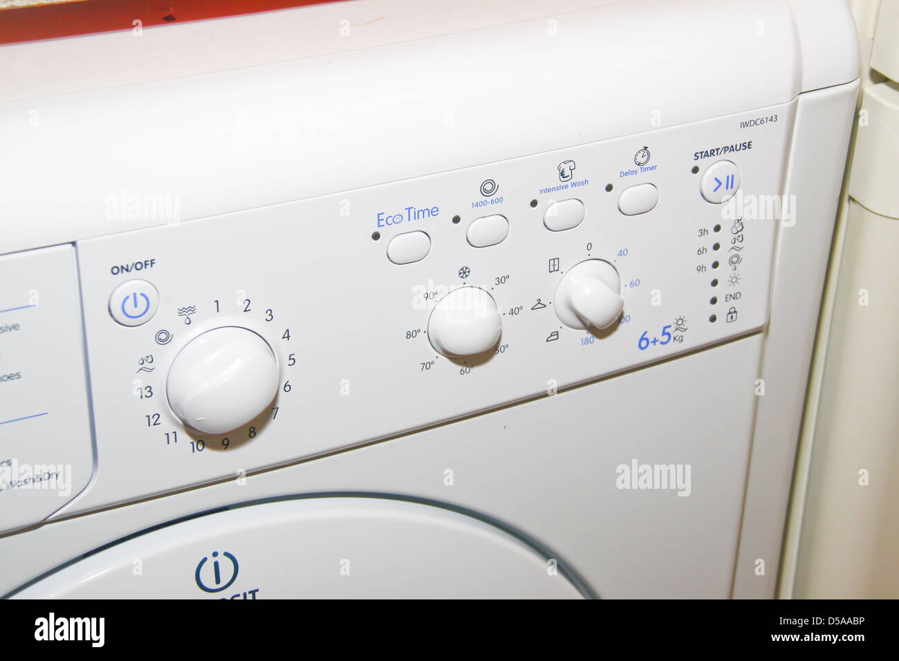 Automatic washing machine control panel Stock Photo Alamy