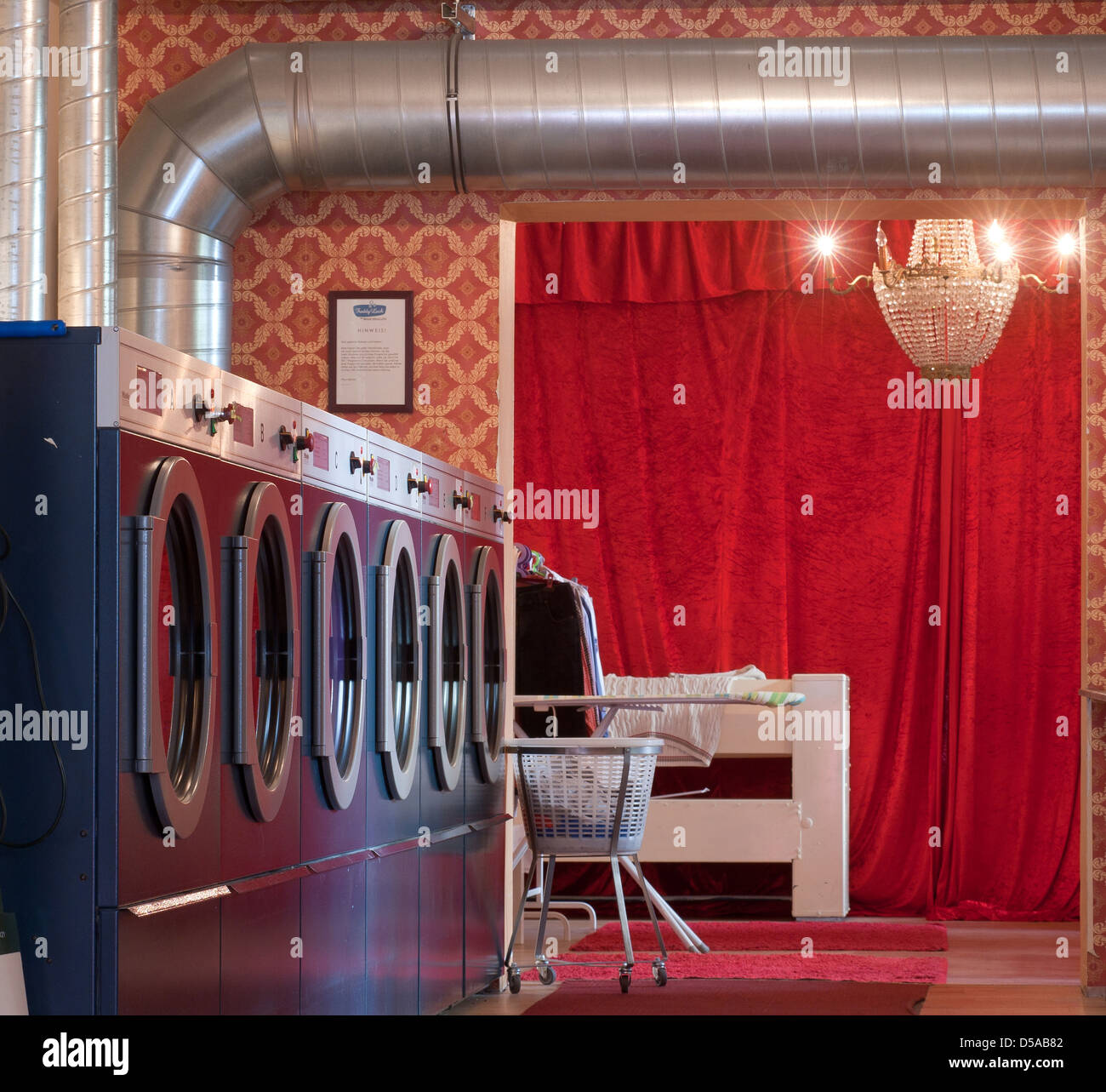 Berlin, Germany, Interior view of Freddy leak be launderette Gotzkowskystrasse in Berlin-Moabit Stock Photo