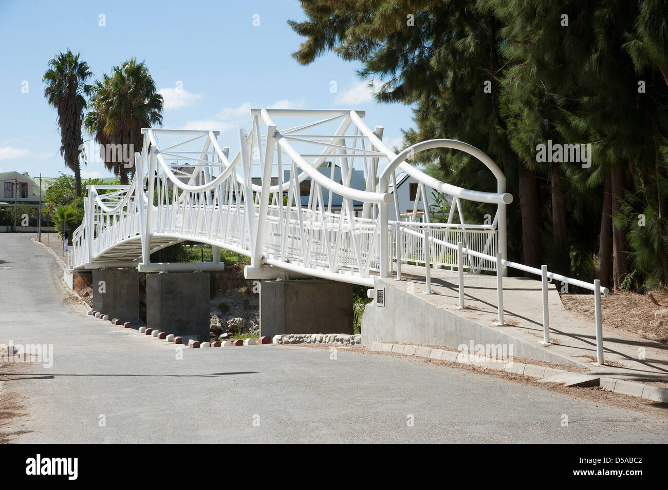 Pedestrian bridge crossing a road in Montagu Western Cape South Africa