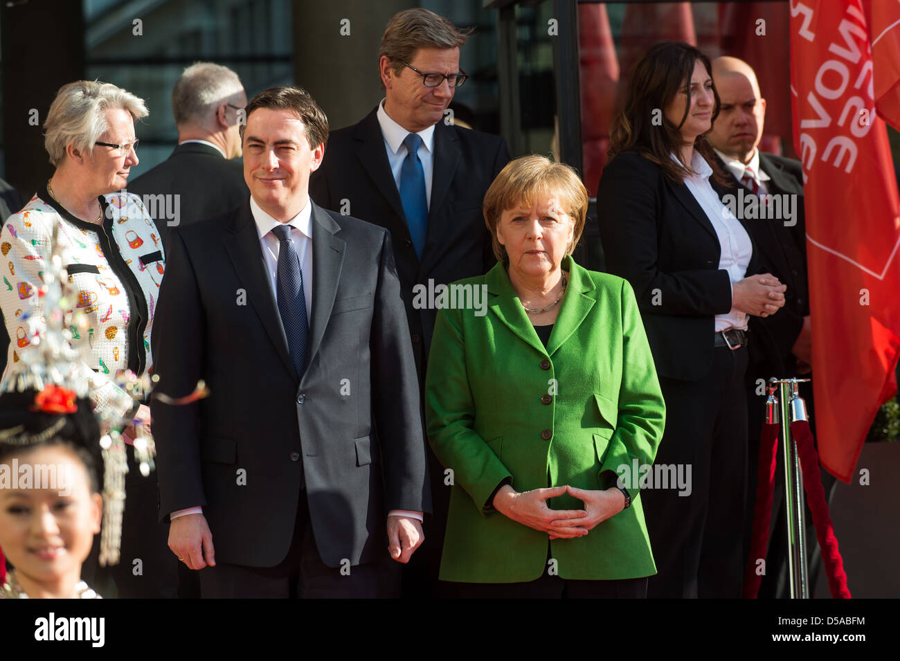Hannover, Germany, Chancellor Angela Merkel and David McAllister, CDU state premier of Lower Saxony Stock Photo