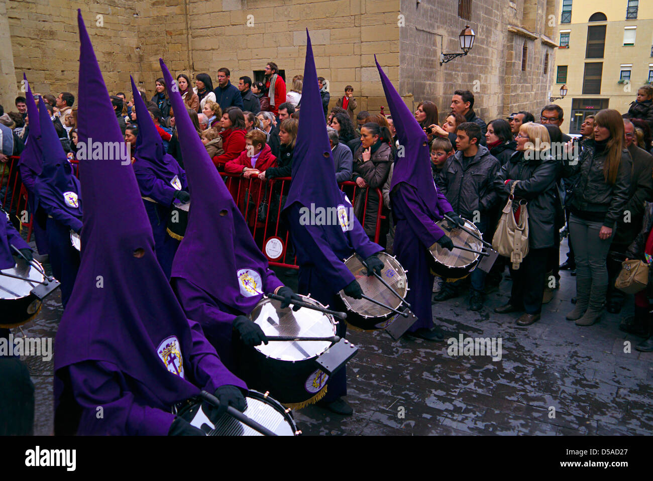 Easter Pagent in logroño Northern Spain, on the camino De Santiago de compostela route. Stock Photo