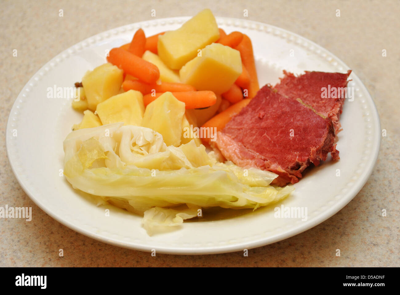 Corned Beef and Cabbage Dinner Stock Photo Alamy